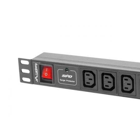Lanberg PDU-10I-0200-IEC-BK 10 Salidas IEC C13 1U Negro